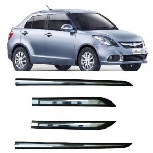 Door Side Beading For Dzire (12-16) - Silver & Black
